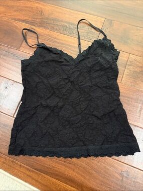 Hanky Panky Black Lace V-Neck Camisole